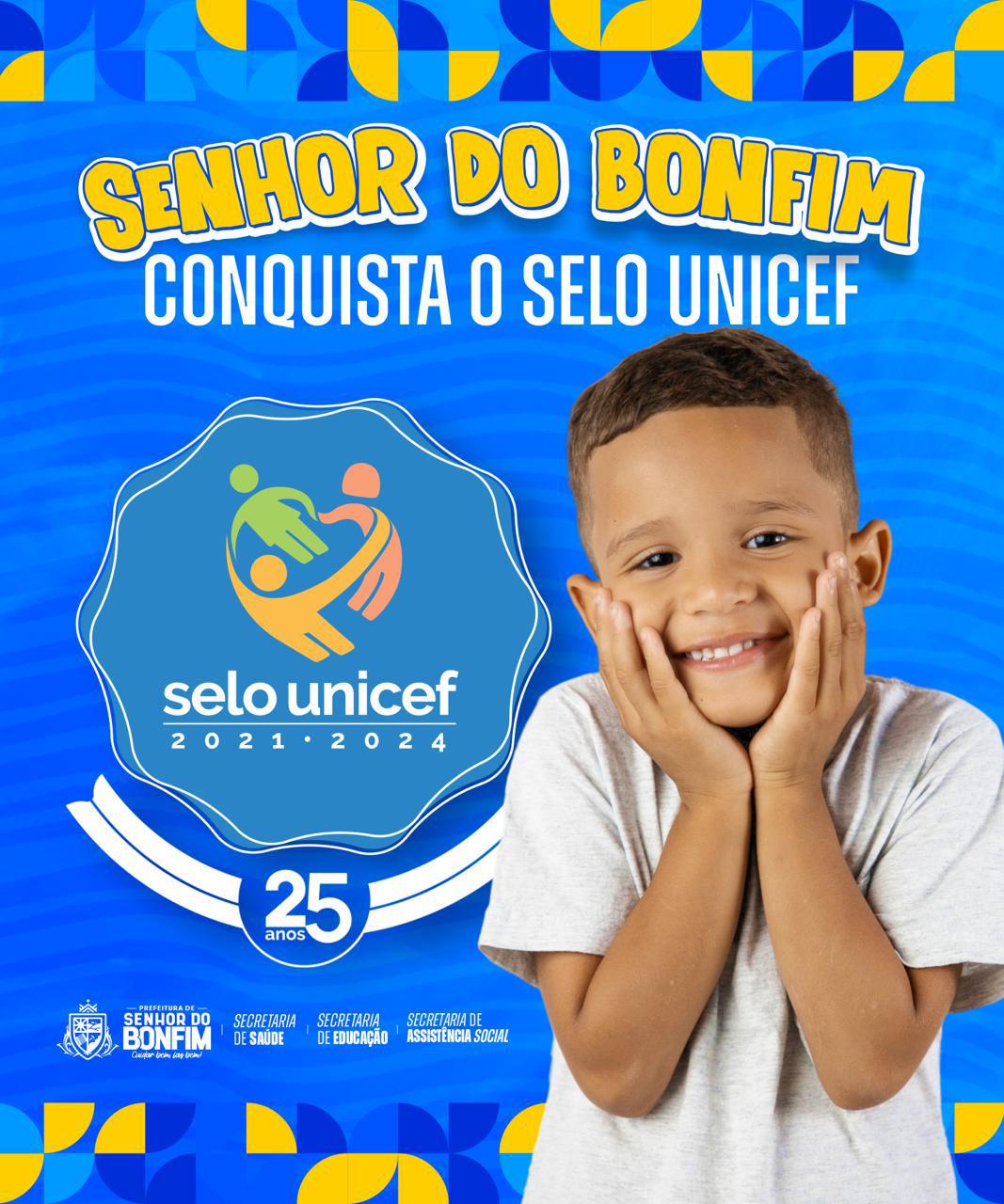 Senhor do Bonfim recebeu o Selo UNICEF!