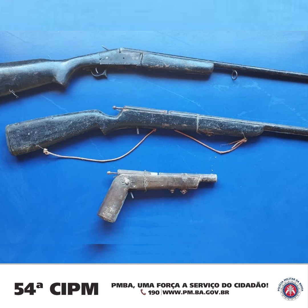 Campo Formoso; Polícia apreendeu armas de fogo