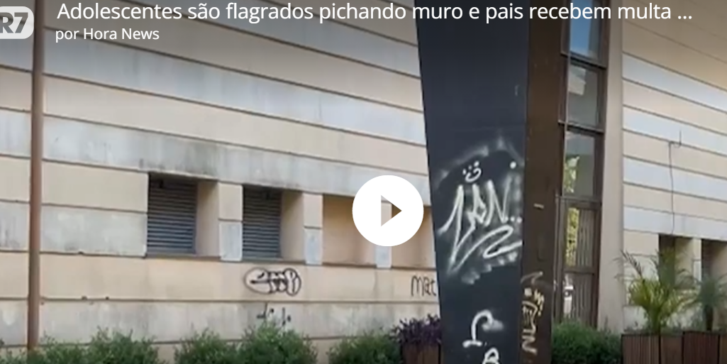 Adolescentes são flagrados pichando muro e pais recebem multa de R$ 2.500, no RS