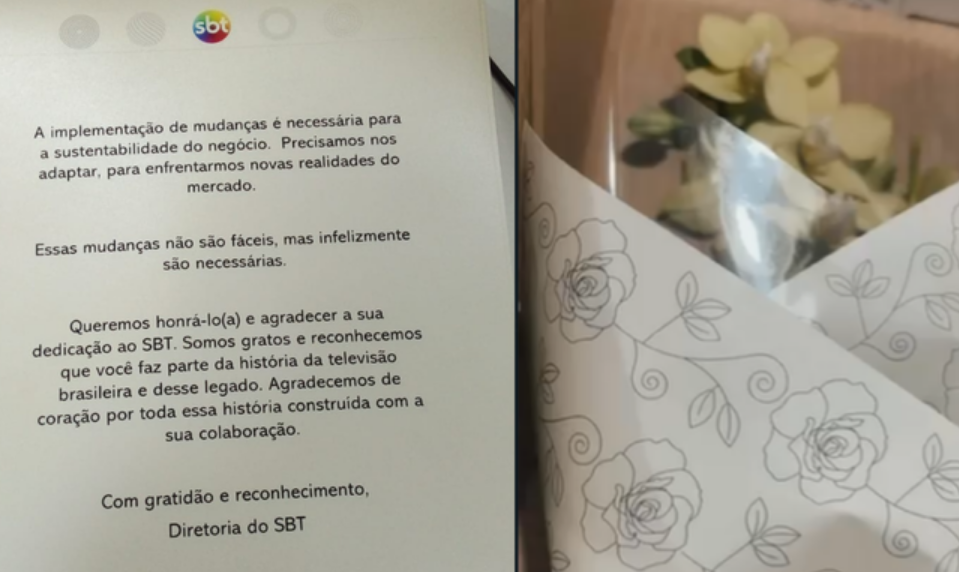 Colaboradores demitidos do SBT recebem flores e mensagens de diretoria da emissora