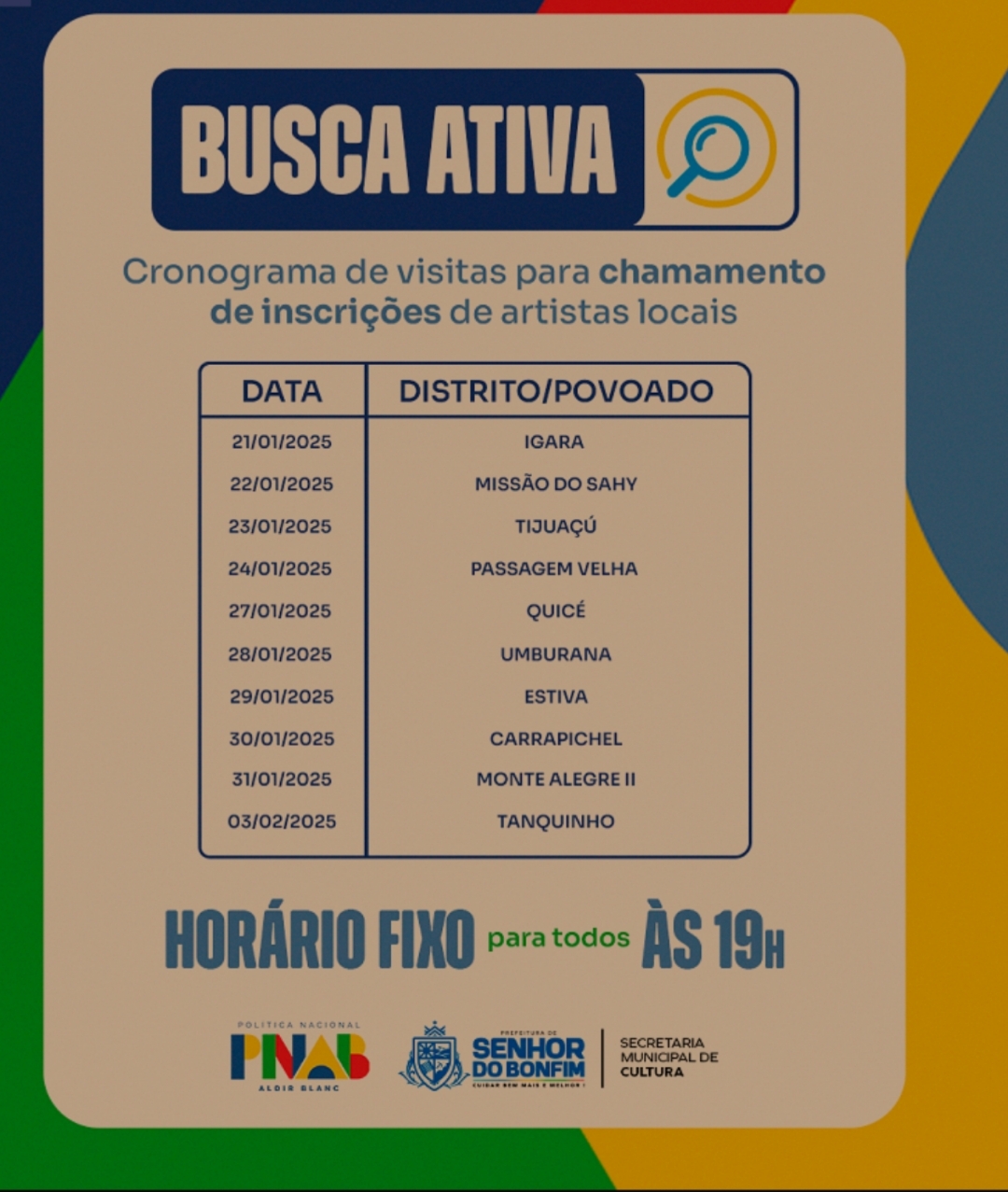 Prefeitura de Senhor do Bonfim realiza busca ativa para inscrições no Edital Tião da Sanfona