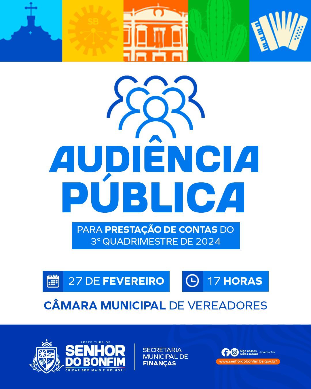 Prefeitura de Senhor do Bonfim realiza Audiência Pública para prestação de contas do último quadrimestre de 2024