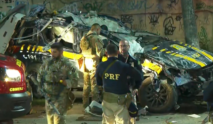 Três policiais rodoviários morrem após acidente em perseguição