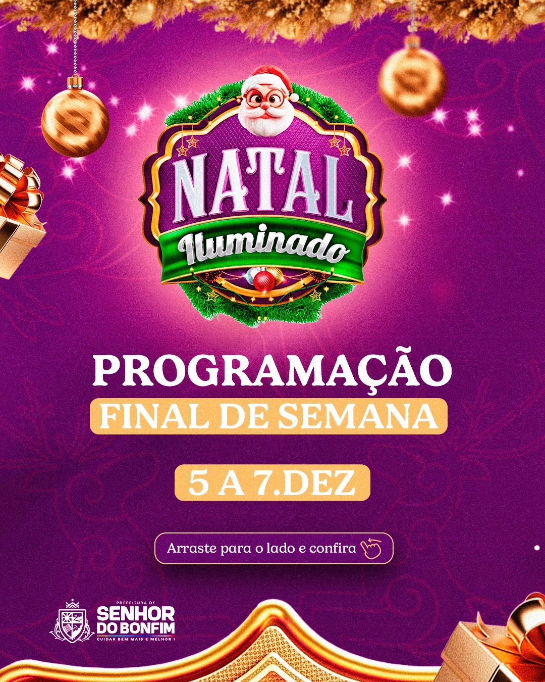 Natal Iluminado de Senhor do Bonfim segue com programação especial neste fim de semana