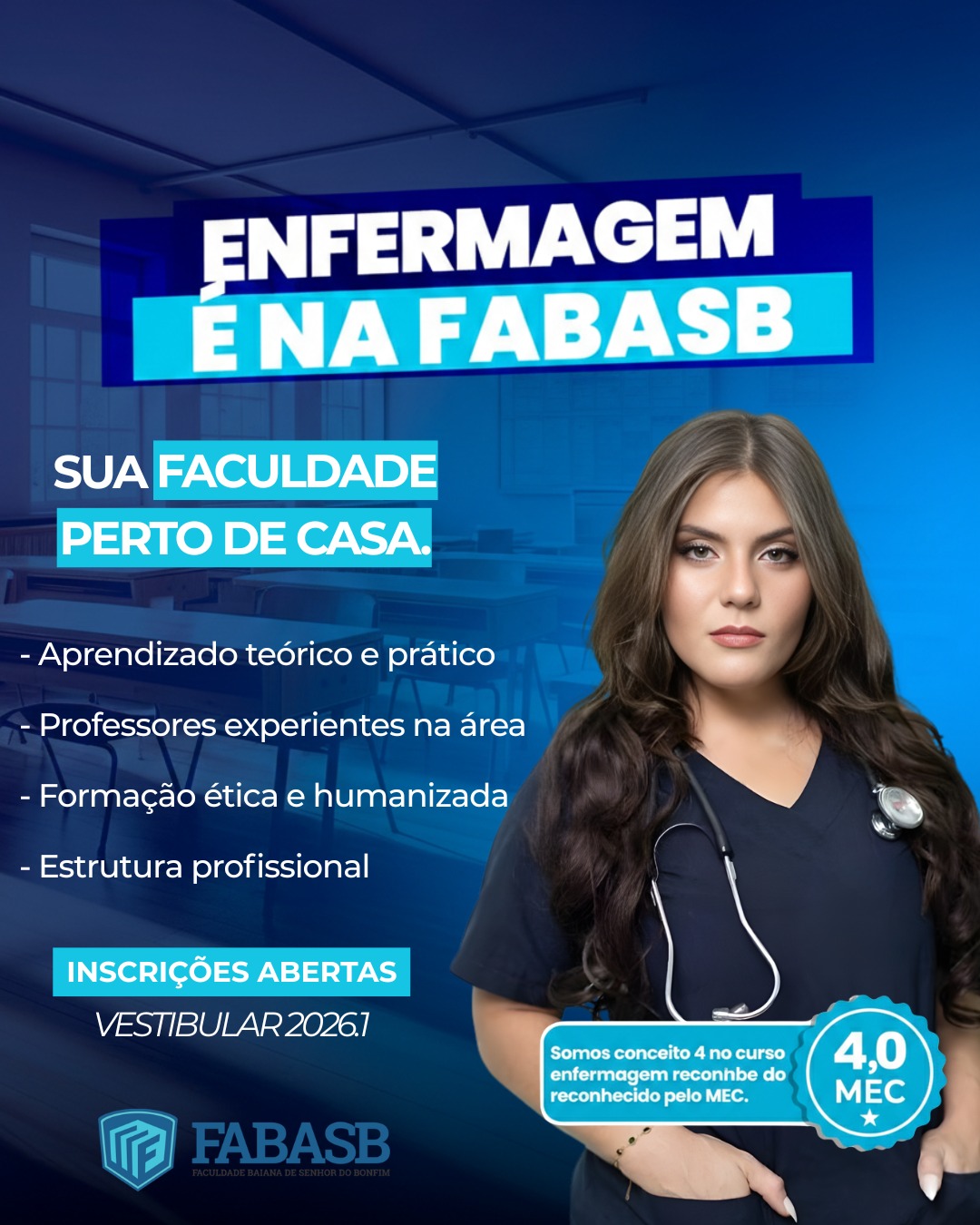 Enfermagem na FABASB: Formação 100% Presencial para Transformar a Saúde do Piemonte Norte do Itapicuru