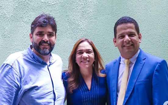 Foto: Adolfo Loiola-Sec. Saúde Roberta Santana e o prefeito Laércio Júnior