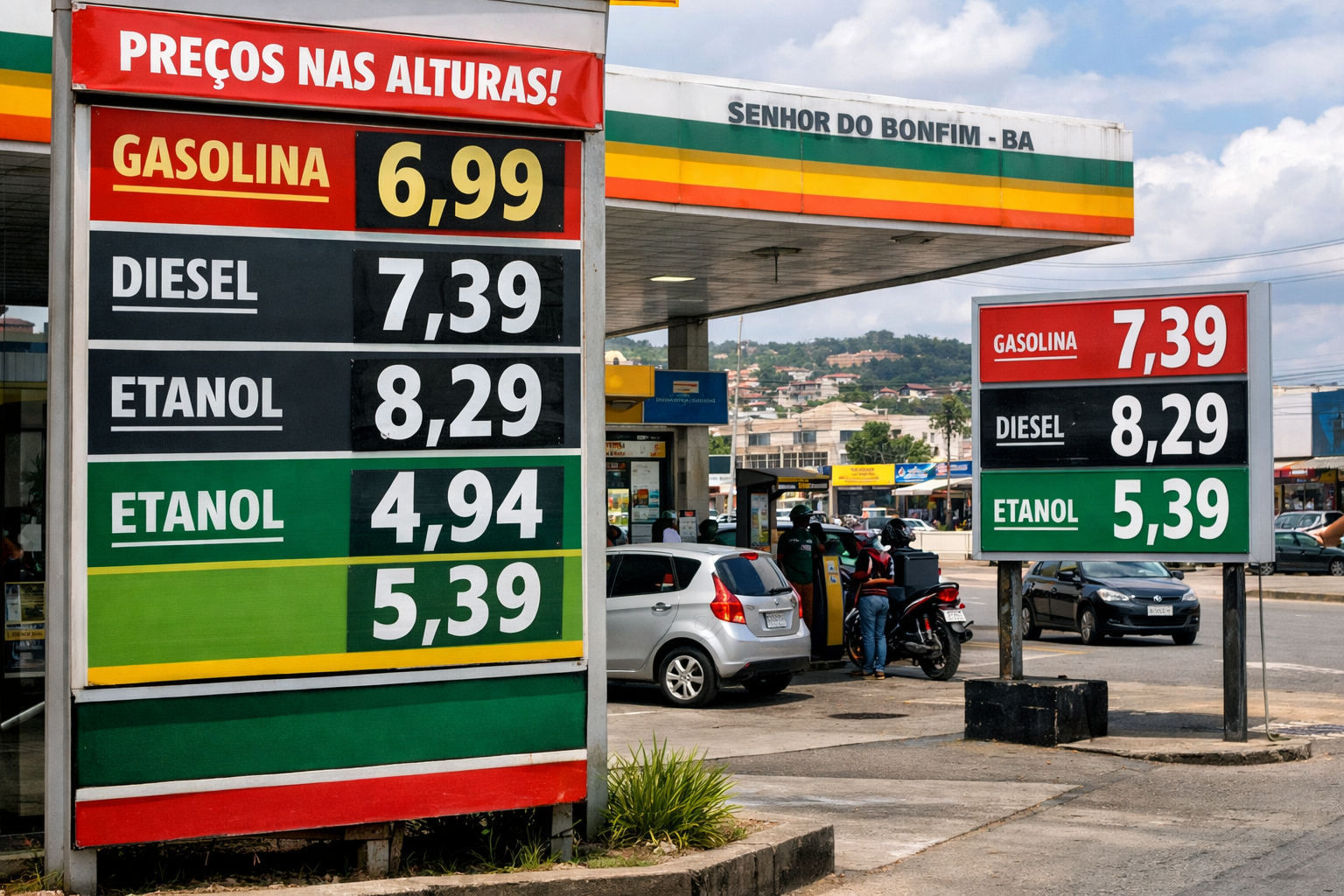 Combustíveis disparam em Senhor do Bonfim após tensão internacional no mercado do petróleo