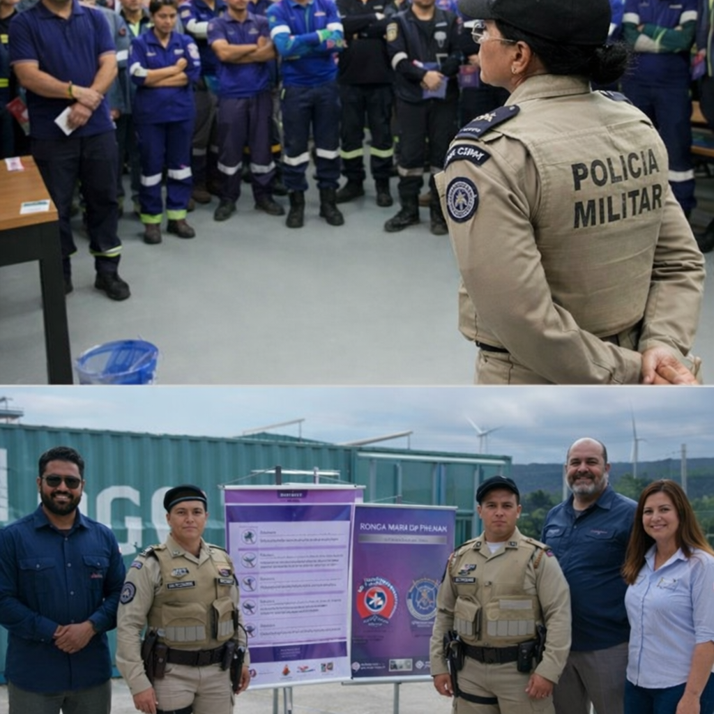 Ronda Maria da Penha leva conscientização ao Complexo Eólico de Morrinhos em Campo Formoso