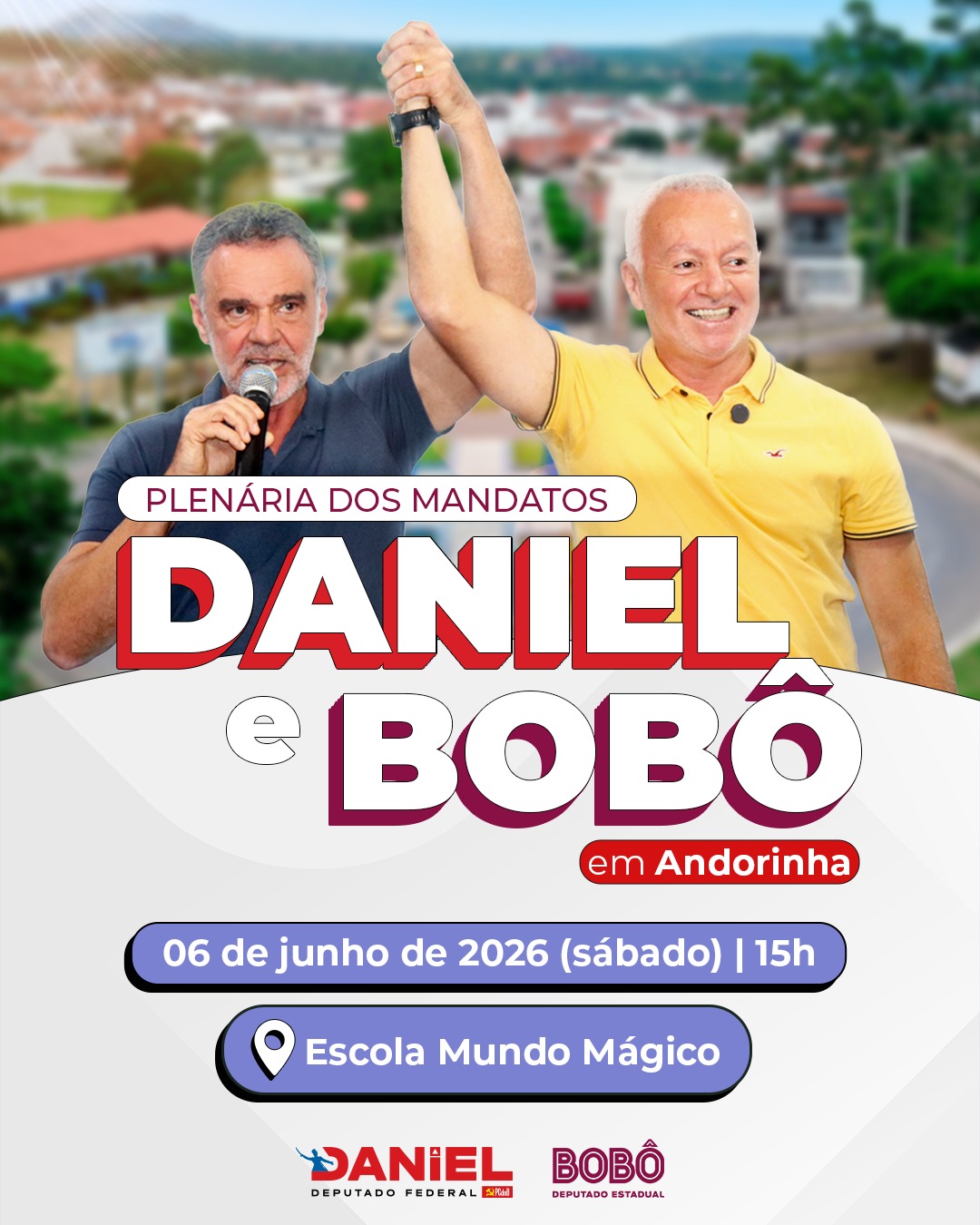 Bobô se fará presente em Andorinha no grande evento