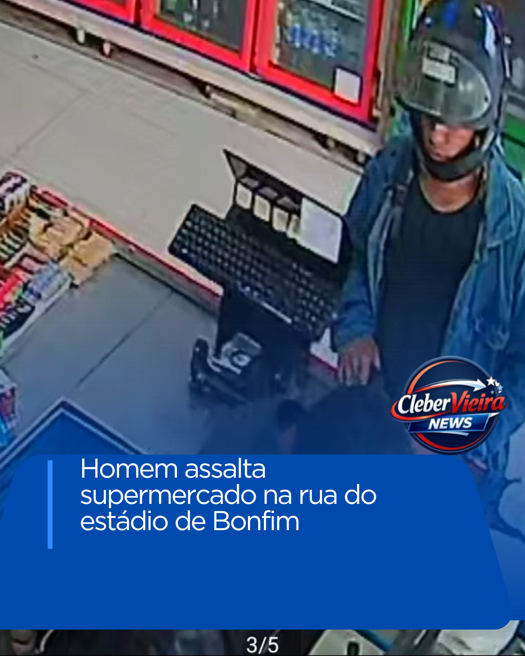 Supermercado é assaltado por homem armado no bairro da Gamboa, em Senhor do Bonfim