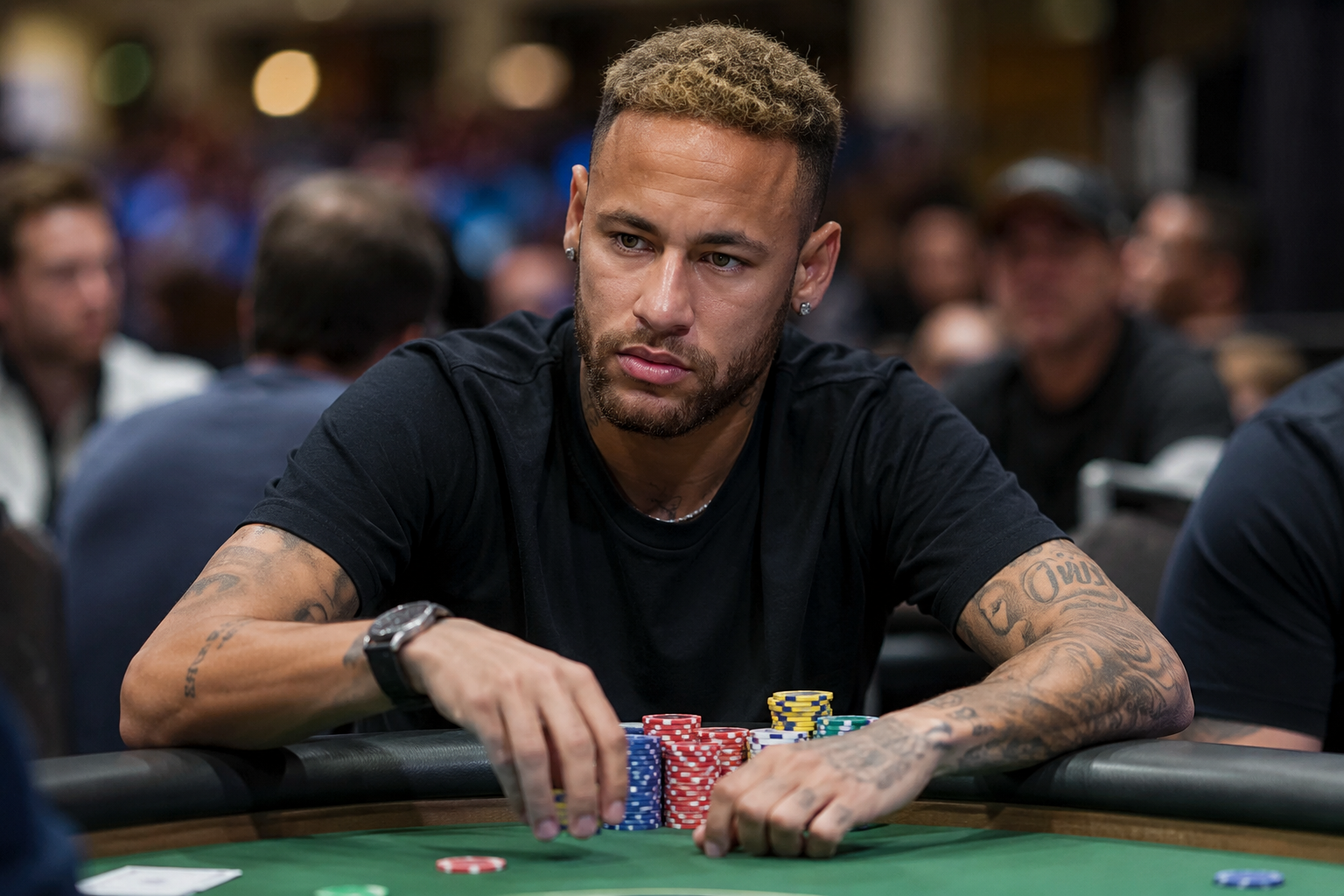 Neymar paga cerca de R$ 51 mil para disputar Mundial de Pôquer, mas é eliminado no primeiro dia