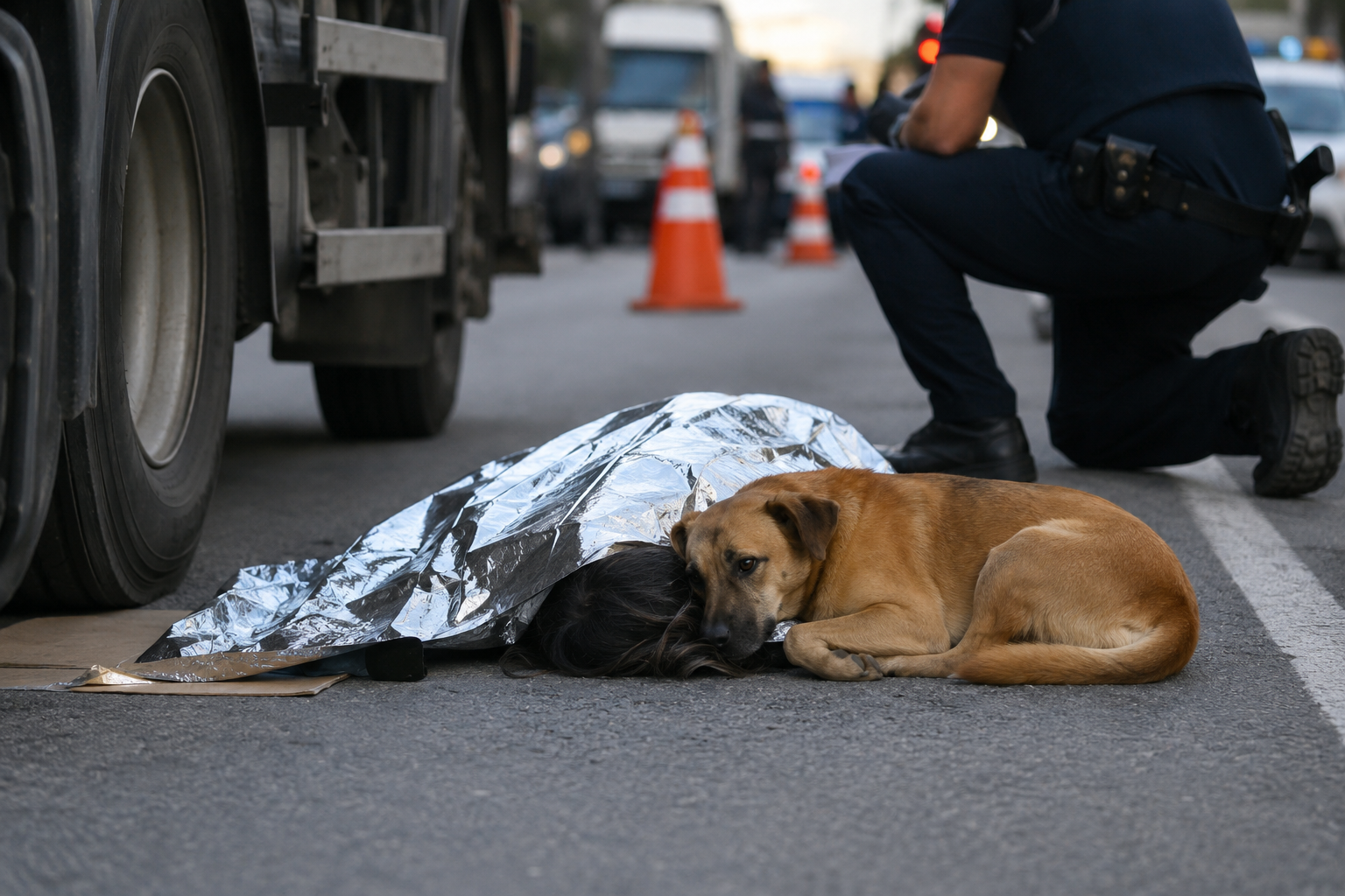 Cachorro permanece ao lado do corpo da tutora após atropelamento fatal em São Paulo