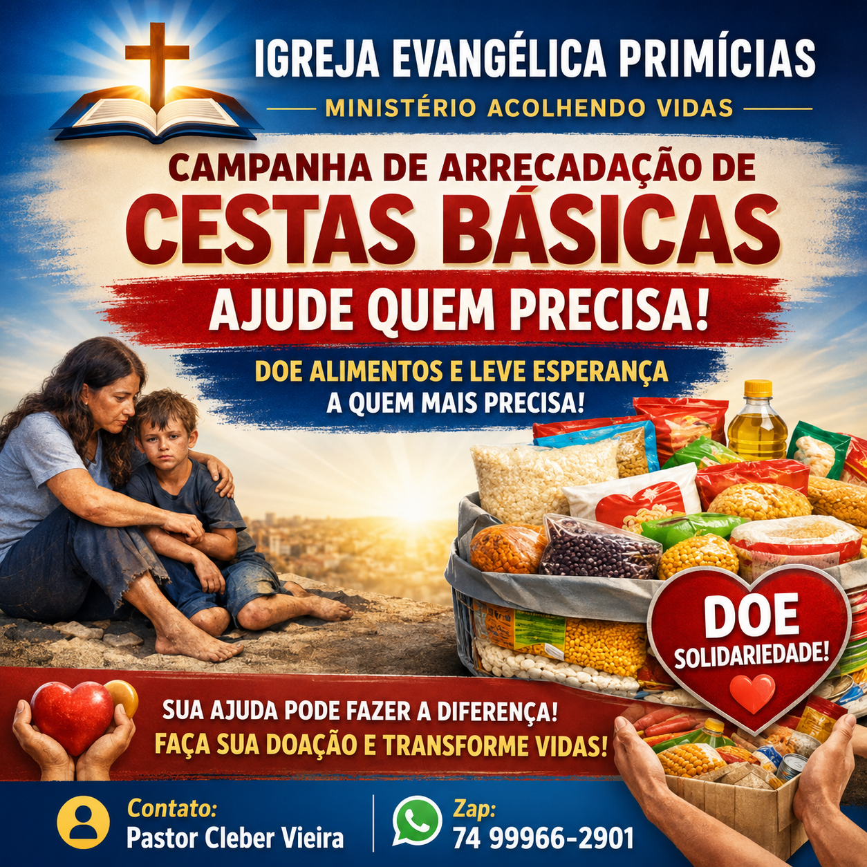 Projetos sociais da Igreja Evangélica Primícias