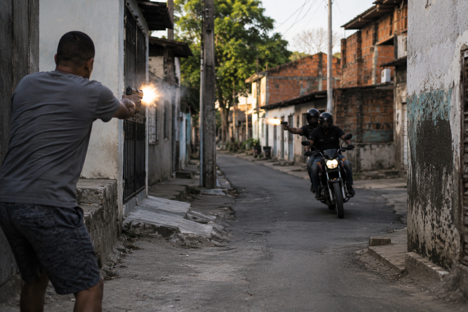 Troca de tiros deixa dois homens feridos no bairro Félix Tomaz, em Jacobina