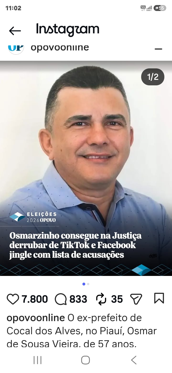 Justiça manda retirar das redes jingle de 2016 contra ex-prefeito Osmarzinho