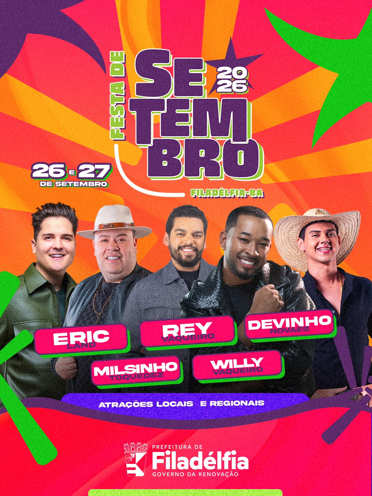 Festa de Setembro 2026 acontece no próximo fim de semana em Filadélfia com grandes atrações musicais