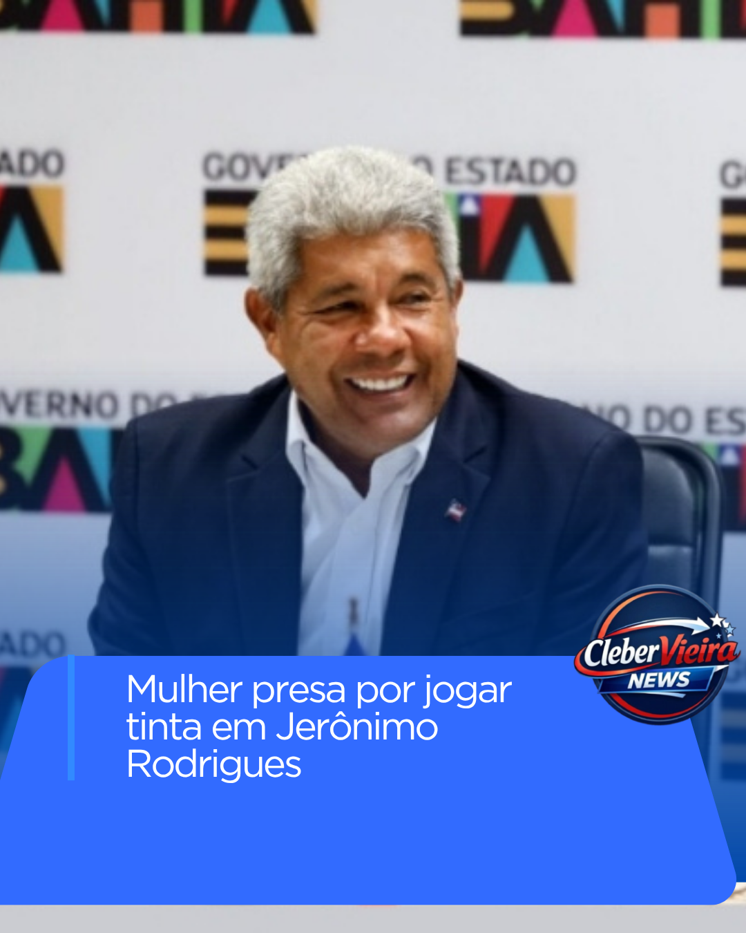 Mulher é detida após jogar tinta em prefeito durante carreata de Jerônimo Rodrigues