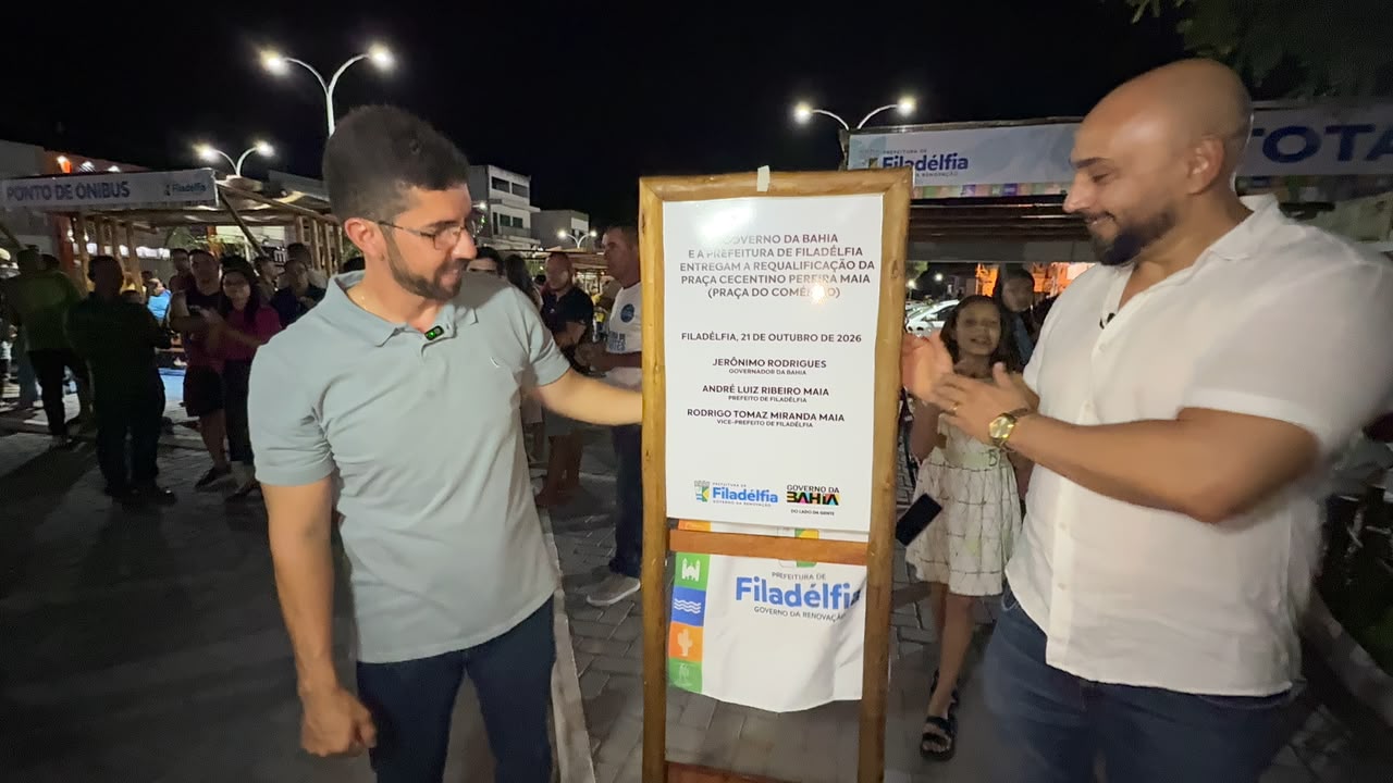 Prefeitura de Filadélfia entrega Praça do Comércio requalificada e valoriza o coração da cidade