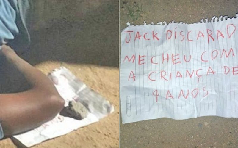 Corpo de homem é achado na Bahia ao lado de bilhete: ‘Mexeu com criança de 9 anos’