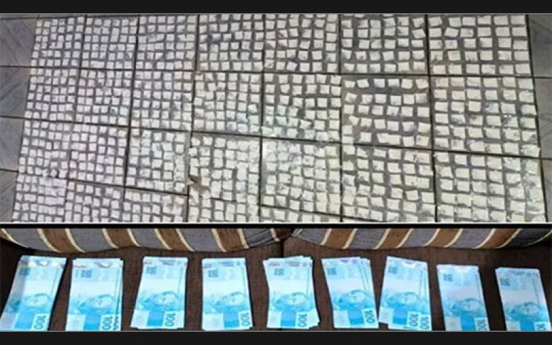 843 porções de cocaína e R$ 10 mil em notas falsas são apreendidos pela PM em Monte Santo