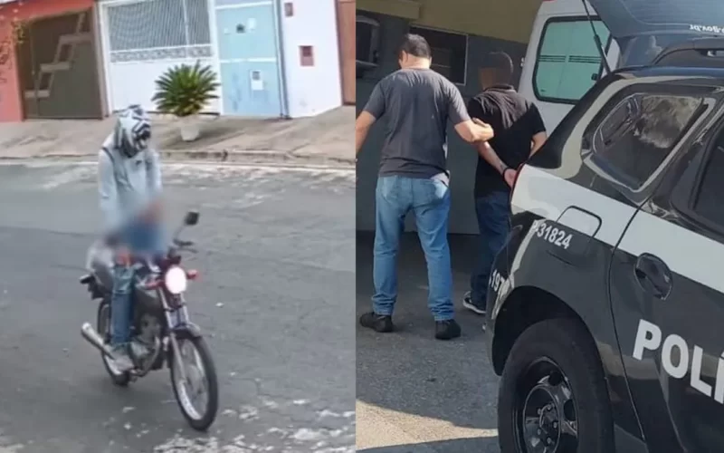 Um homem foi preso acusado de ter se masturbado em cima de uma motocicleta. Ele foi acusado de importunação sexual em São Paulo.