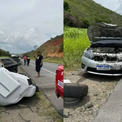 Colisão entre três carros e carreta deixa um morto e feridos na BR-116 no sudoeste baiano