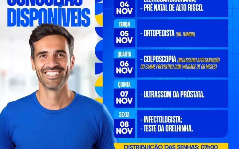 Bonfim:consultas e exames médicos disponíveis na Central de Marcação!