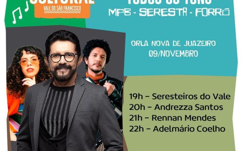 Usina Cultural se despede de Juazeiro neste sábado (9), com show de Adelmário Coelho