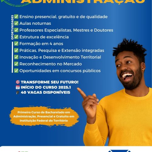 Aprovado novo curso de Bacharelado em Administração no IF Baiano Campus Senhor do Bonfim