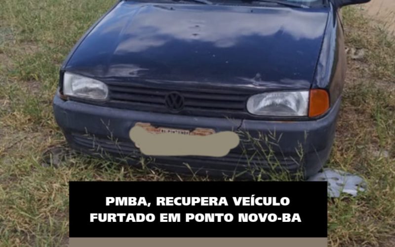 Polícia recuperando veículo furtado em Ponto Novo