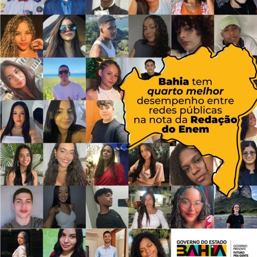 Os estudantes da rede pública baiana se destacaram entre os melhores do Brasil na Redação do Enem!