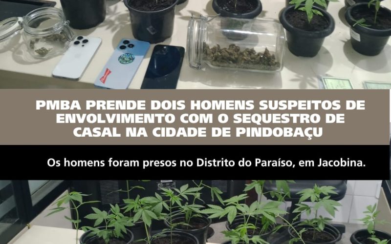 Os homens foram presos no Distrito de Paraíso, em Jacobina/Ba.