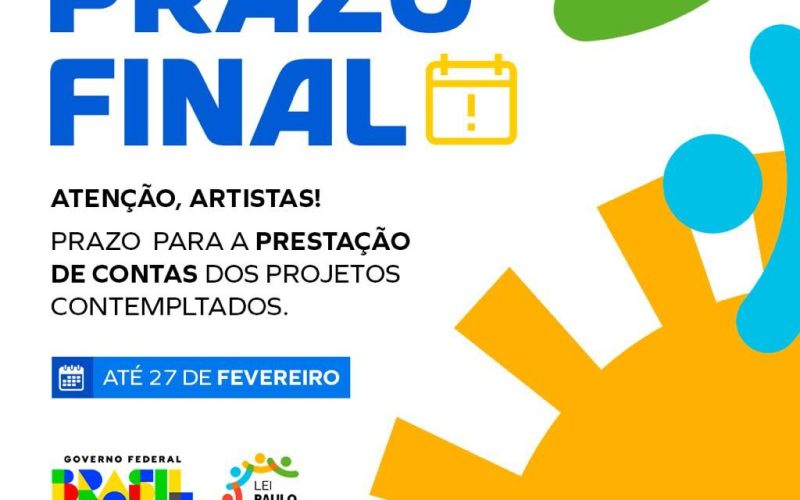 Prefeitura de Senhor do Bonfim alerta sobre prazo final para prestação de contas da Lei Paulo Gustavo