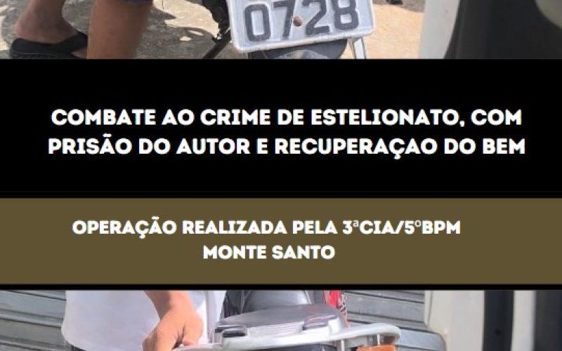 Monte Santo: Polícia efetua prisão por estelionato