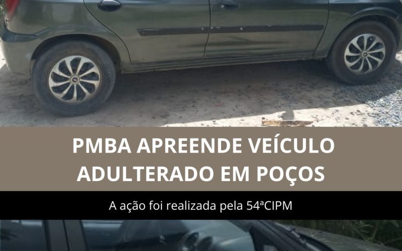 Apreensão de veículo com sinais de identificação adulterado em Campo Formoso