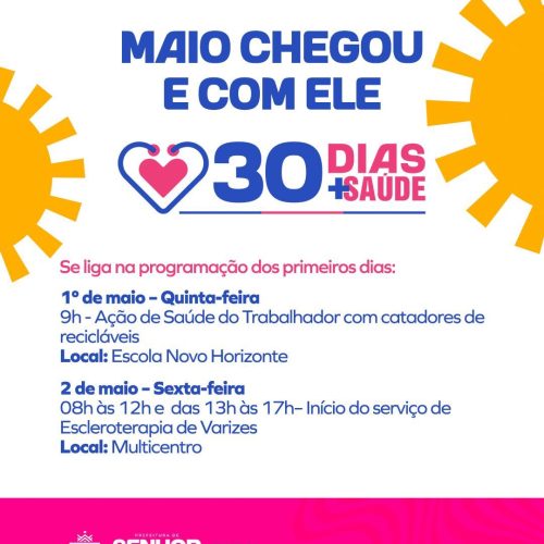 Senhor do Bonfim 30 Dias de + Saúde”: