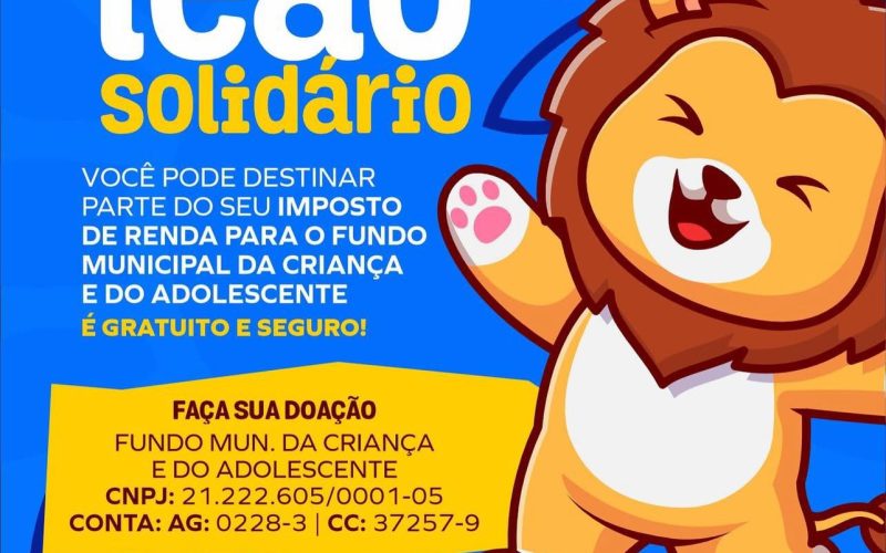 Até 31/05: Contribua com o fundo da infância, através do Imposto de Renda