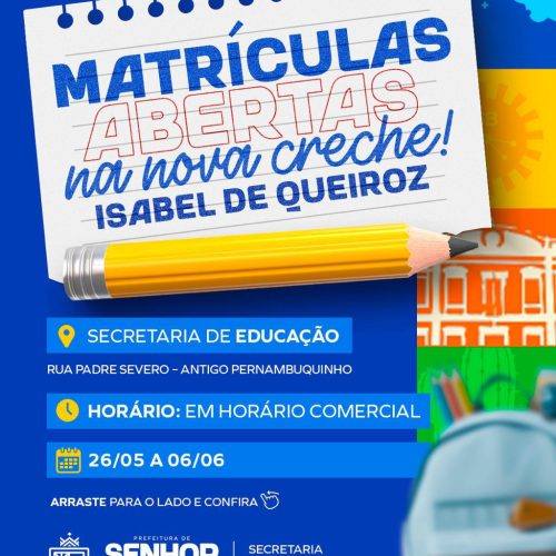 Começam hoje, as matrículas para a MAIOR e Mais Nova Creche de Bonfim e Região.