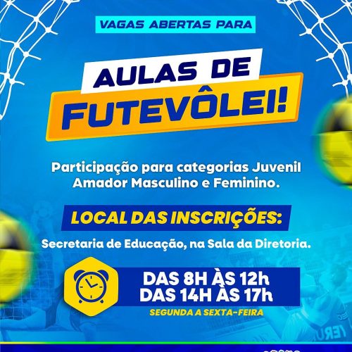 Prefeitura de Filadélfia abre inscrições para aulas gratuitas de futevôlei