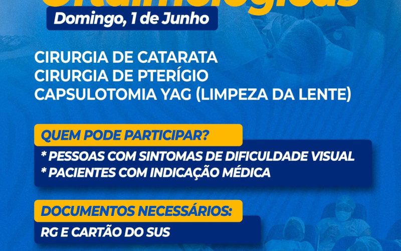 Prefeitura de Filadélfia realiza triagem para cirurgias oftalmológicas neste domingo, dia 1º