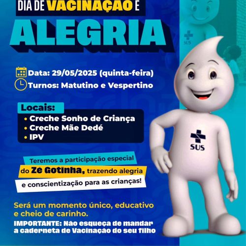 Prefeitura de Filadélfia promove Dia de Vacinação e Alegria nesta quinta-feira (29)