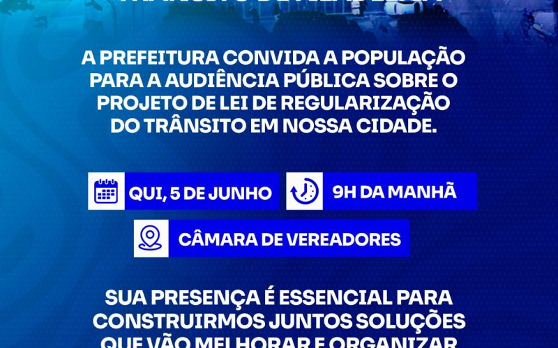 Prefeitura de Filadélfia realiza audiência pública para discutir regularização do trânsito nesta quinta-feira (5)