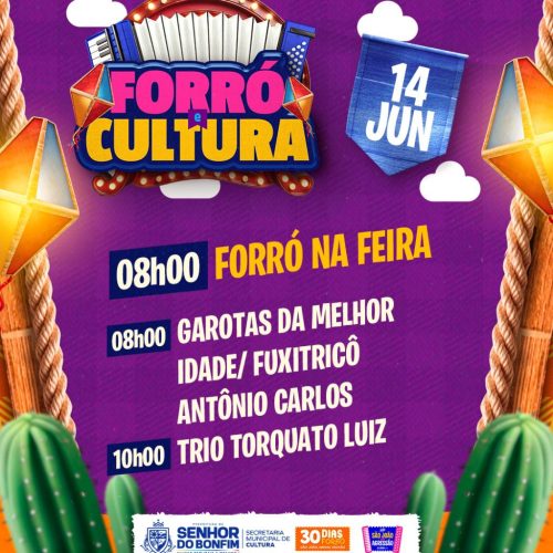 Forró dos Bairros e Forró na Feira seguem animando Senhor do Bonfim; confira a programação desta semana