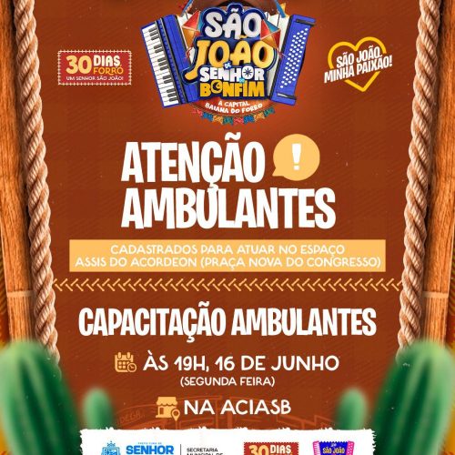 Prefeitura de Senhor do Bonfim realiza capacitação para ambulantes e donos de bares cadastrados para atuar no São João 2025
