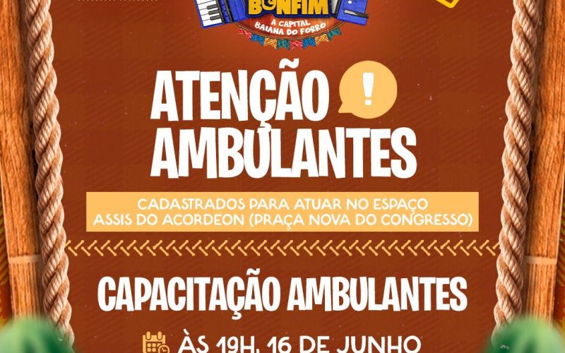 Prefeitura de Senhor do Bonfim realiza capacitação para ambulantes e donos de bares cadastrados para atuar no São João 2025