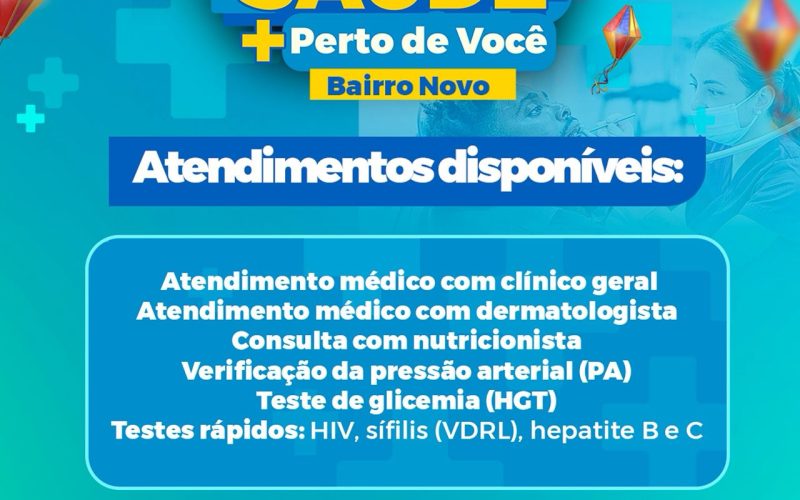 Prefeitura de Filadélfia realiza nesta segunda-feira (16) mais uma grande ação do programa “Saúde + Perto de Você” no Bairro Novo