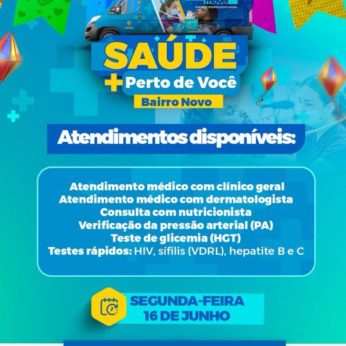 Prefeitura de Filadélfia realiza nesta segunda-feira (16) mais uma grande ação do programa “Saúde + Perto de Você” no Bairro Novo