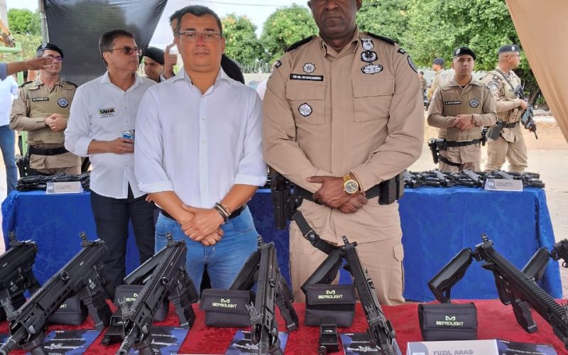 Sexto Batalhão de Polícia Militar de Senhor do Bonfim recebe novas viaturas e armamentos