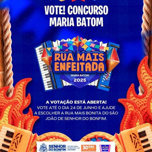 São João 2025: População pode votar até o dia 24 na rua mais enfeitada de Senhor do Bonfim