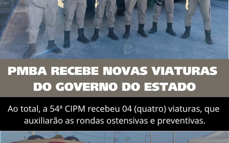 Campo Formoso recebeu novas viaturas